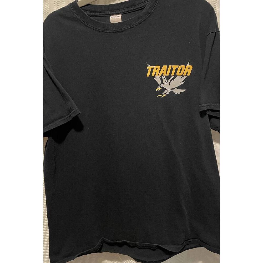 Traitors Military Grey Hawks Squadron Black arge T-Shirt